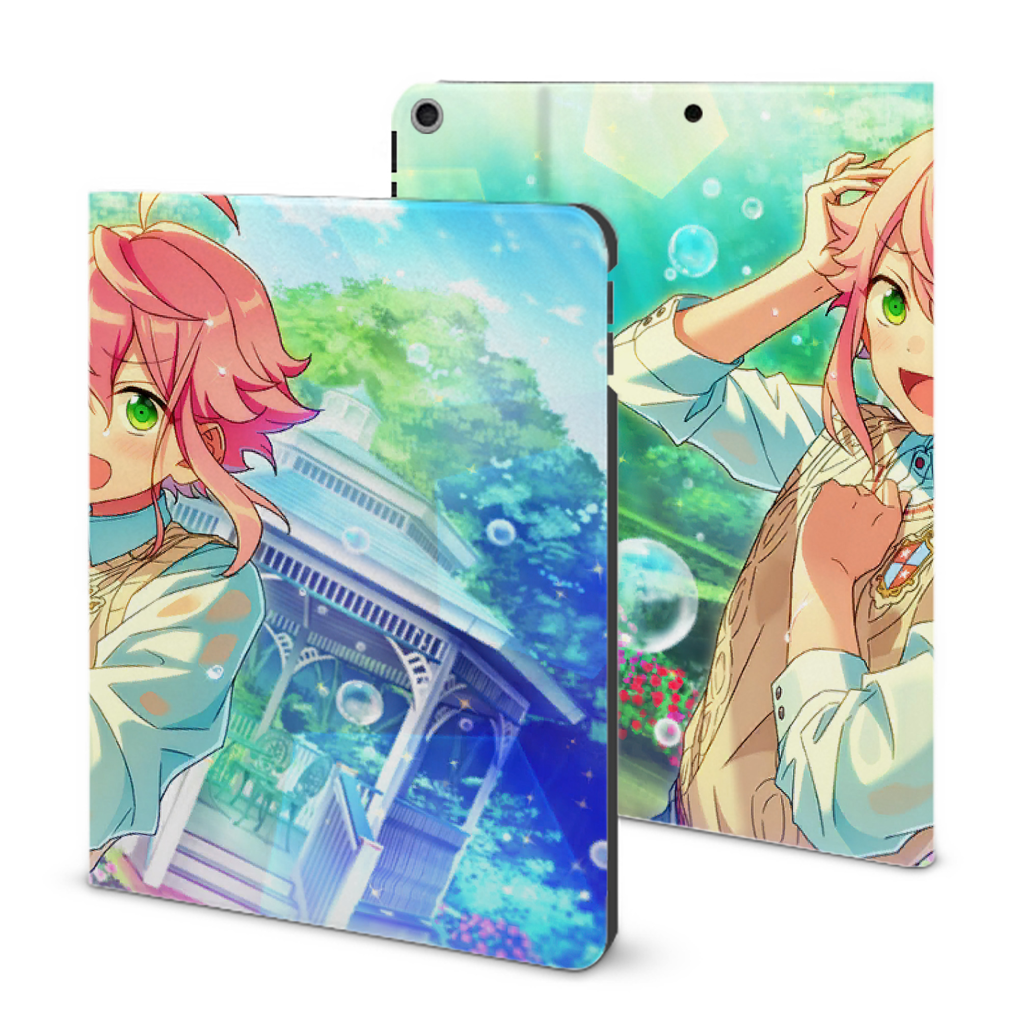 （画像用） あんさんぶるスターズ! Ensemble Stars IPad ケース ブック型 PUレザー TPU 耐衝撃 軽量 薄型 ペン収納なし 全面保護 IPad 各モデル対応